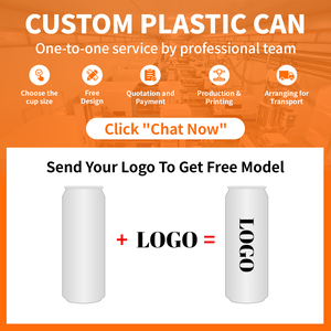 Custom Disposable Transparent Plastic <b>Can</b> For Juice Soda <b>Coffee</b> Drinking Empty PET <b>Can</b> With Aluminum Lid - Product Image 3