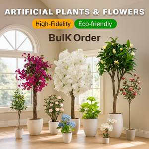 Verdure durable d'arbre fruitier artificiel de fleur de cerisier de Real Touch classique européen pour la plante décorative d'intérieur/extérieure pour - Product Image 1