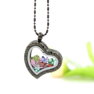 Zircon Rhinestone Crytal tim thiết kế nổi mề đay quyến rũ bán buôn cho Glass mề đay đồ trang sức - Product Image 5