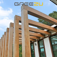 Columnas de bambú laminadas cruzadas para casa verde, marco de madera decorativo, vigas de bambú para exteriores modificadas térmicamente, desmontables