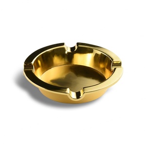 Cendrier de luxe en métal doré, souvenir personnalisé de qualité supérieure, style antique, vente chaude - Product Image 1