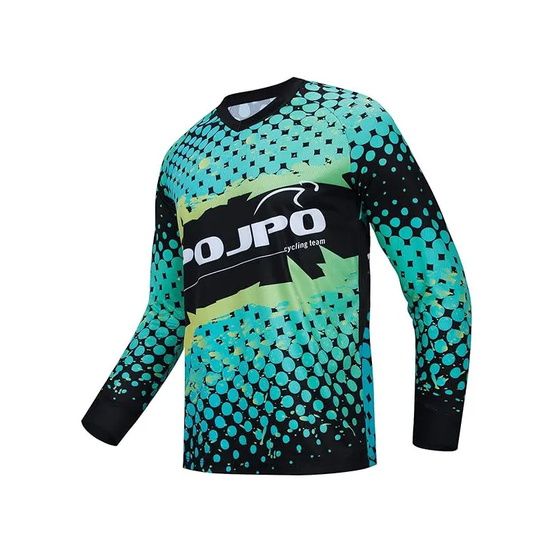Wholesale price OEM service long sleeve custom sublimation racing mesh motocross jersey manufacturer