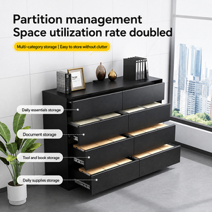 Modern 3-<b>Drawer</b> Lockable <b>Filing</b> Cabinet with Quiet Opening Smooth Glide for Commercial Office & Home Use - Product Image 3