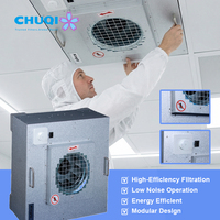 Unit Filter Kipas Berisik Rendah Dengan Filter ULPA H14 HEPA, Unit Filter Kipas Flow Hood untuk Berbagai Jenis Ruang Bersih FFU untuk Ruang Bersih