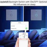 MOES WiFi Interrupteur mural intelligent RF sans fil Smart Life/Tuya 2/3 voies Muilti-Control Association App Relay Status