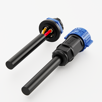 Connecteur étanche Jnicon M25 à 4 broches mâle pour panneau et femelle à bride, 30A 300V 10 AWG, ensemble de traversée à verrouillage automatique