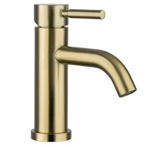 Vàng Matt Brass lưu vực bồn rửa vòi đơn xử lý phòng tắm rửa lưu vực nước Mixer tap phòng tắm lưu vực vòi Mixer