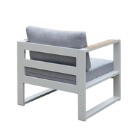 Meubles extérieurs en aluminium de jardin de sofa de conception moderne pour le contrat Porgram