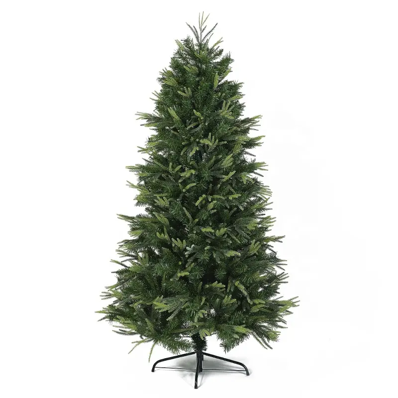 Produttore personalizzato albero di natale in PVC artificiale di lusso interno albero verde di alta qualità 7ft