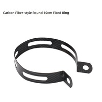 Motorcycle Exhaust Pipe Retaining Ring/Clamp-Stainless Steel Carbon Fiber Thermal Insulation Black/Silver