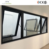 Finestra a Persiana Moderna Multishades con Apertura a Battente, Vetro Isolante Termico e Telaio in Alluminio per Uso Esterno
