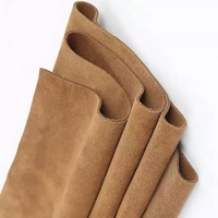 Tissu en daim recyclé, cuir synthétique pour baskets, feuille respirante double face haute brillance, écologique pour gants et sacs