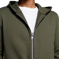 Sudadera con Capucha y Cremallera de Felpa Francesa de Algodón de 380 g/m², con Serigrafía y Bordado, con Logotipo Personalizado, Unisex, Talla Grande, para Invierno