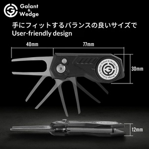 Marqueur de golf <span class=keywords><strong>Galant</strong></span> & Wedge, aimant, clip pour chapeau, fourchette verte rétractable, cadeau, fabriqué en Chine - Product Image 6