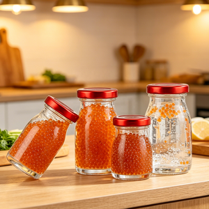 Échantillon Gratuit - Pot en Verre Vide avec Couvercle à Vis pour <span class=keywords><strong>Miel</strong></span>, Confiture, Lait, Pouding, Gelée, Nid d'Oiseau - 50ml, 70ml, 100ml, 150ml, 200ml, 280ml - Product Image 2