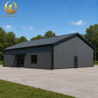 Atelier préfabriqué en structure d'acier durable, montage facile, kits de stockage en métal résistant aux intempéries, garage, bâtiment