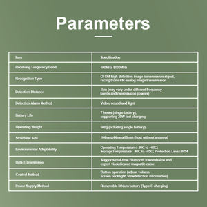 Detector de Drones TTSKW08 100-8Ghz, Sistema Anti-Drones, Detector de Banda Completa 8G, Detector de Drones Portátil Tatusky, Seguridad Anti-Drones - Product Image 5