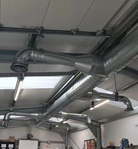 金属製エアダクト丸型換気パイプ亜鉛メッキ鋼管パイプライン大型厨房の調理煙の浄化に使用 - Product Image 6