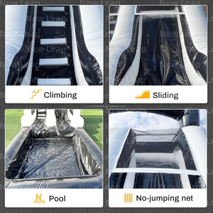 New Leap 21x9x12ft Thương Mại <span class=keywords><strong>18</strong></span> Oz PVC <span class=keywords><strong>Inflatable</strong></span> Trượt Nước Với Hồ Bơi Cho Sân Sau Trẻ Em Đảng - Product Image 5