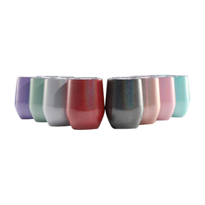 <span class=keywords><strong>Tazas</strong></span> de vino con pintura brillante aislada de acero inoxidable, 12 Oz - Product Image 3