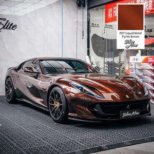 Personalización de fábrica 59ft PET Liner Gloss Liquid Metallic Tan Body Paint Car wraps - Product Image 4