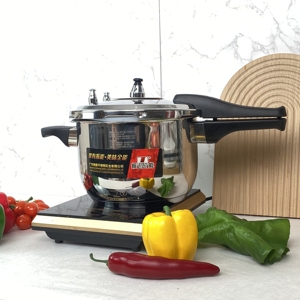 Casserole à pression Zhenneng en acier inoxydable SS304 de 6 litres avec poignée en bakélite, revêtement antiadhésif, gain de temps et d'énergie pour la cuisine - Product Image 6