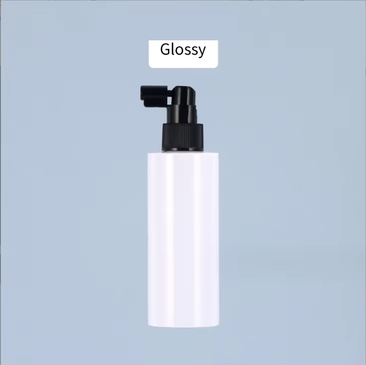 Botella blanca brillante + catéter negro