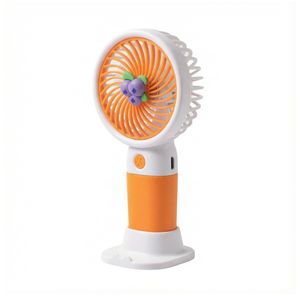 2026 定制迷你有刷电机塑料轻便便携式手持风扇可充电电池英文户外使用散装 - Product Image 1