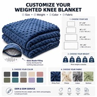 Couverture lestée Minky Dot multi-tailles 48x72 60x80, garnie de perles de verre lourdes, pour vente en gros