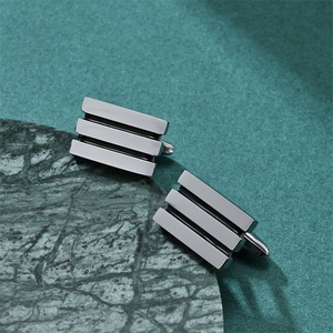 <span class=keywords><strong>Gemelli</strong></span> di Lusso Semplici in Smalto Nero, in Acciaio Inossidabile Anti-Appannamento, per <span class=keywords><strong>Uomo</strong></span> - Product Image 4