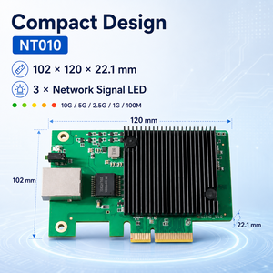 <span class=keywords><strong>Carte</strong></span> réseau <span class=keywords><strong>Ethernet</strong></span> PCIe 3.0 X4 10/100/1000 Mbps NT010 10G/5G/2.5G/1G PCI Express NIC pour PC de bureau, filaire externe, en stock - Product Image 5