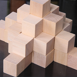 1-6 ซม.ธรรมชาติไม้ว่างเปล่า Cube CUSTOM ไม้ Cube - Product Image 2
