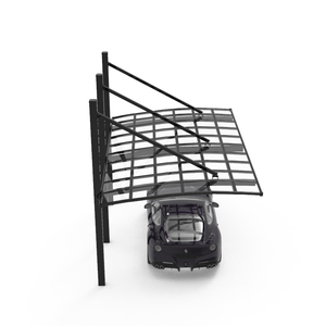 Abri de voiture en alliage d'aluminium enduit de PVC durable, abri de <span class=keywords><strong>garage</strong></span> et de stationnement facilement assemblable avec fenêtre et porte - Product Image 3