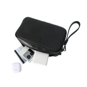 PU impermeable Huella digital Bloqueo Hombres Bolso Antirrobo Cartera de cuero genuino Vaca Ocultar Bolso de mano de negocios - Product Image 2