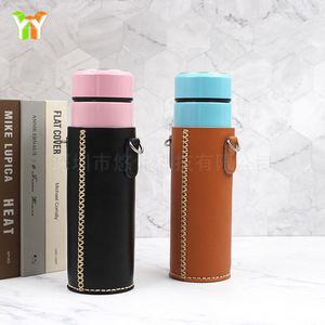 Funda de Cuero Retro para Termo, Cosida a Mano, Personalizada, Antideslizante, Aislante del Calor, para Exteriores - Product Image 2