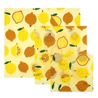 Emballage alimentaire en cire d'abeille biodégradable au design citron, prix d'usine