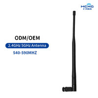 Antenne de microphone sans fil UHF 540-590 MHz, connecteur BNC, antenne réceptrice professionnelle à gain élevé en caoutchouc