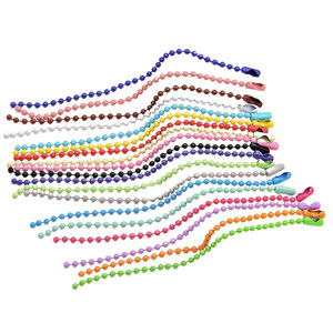 Cadena de cuentas coloridas de 2.4MM con pintura de hierro para manualidades, suministros para bolsos, decoración del hogar DIY - Product Image 3