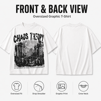 T-shirt da uomo personalizzata OEM in cotone pesante, vestibilità oversize, stile streetwear, con stampa grafica e spalle scese