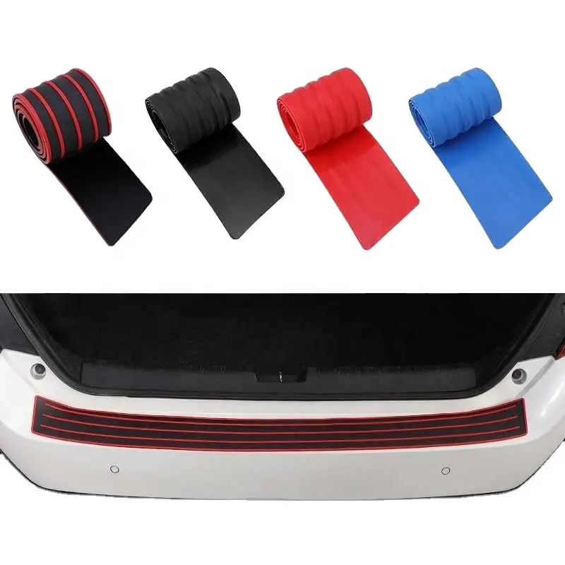 4 Warna Universal Bagasi Mobil Door Guard Strip Mobil Pintu Sill Pelindung Karet Bumper Belakang Penutup Guard Trim Pad Mobil Dekorasi