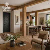 MUMU DESIGN Poutre décorative en bois carbonisé ignifuge pour plafond extérieur