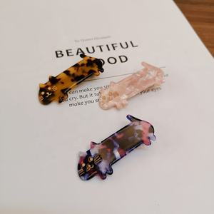 ファッションキッズ女性かわいいべっ甲ダックビルヘアグリップ動物のヘアクリップセルロースアセテート猫バレットヘアクリップ女の子のための - Product Image 2
