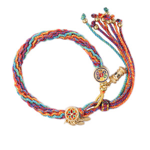 <span class=keywords><strong>Bracelet</strong></span> ajustable en corde tressée avec nœud de maïs, macramé, cordon porte-bonheur, style bouddhiste tibétain, pour femme, <span class=keywords><strong>bracelet</strong></span> de fiançailles - Product Image 3
