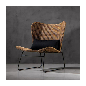 Ajunion เก้าอี้หวายสานหรูหราเป็นครั้งคราวเก้าอี้สวนเก้าอี้พักผ่อนขี้เกียจเก้าอี้เลานจ์สำหรับระเบียงสวนกลางแจ้ง - Product Image 1