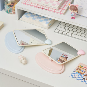 Girls' Dormitory Makeup Mirror Desktop Foldable Portable <strong>Mini</strong> Girl Fashion Princess Style <strong>Dressing</strong> <strong>Table</strong> - Product Image 3