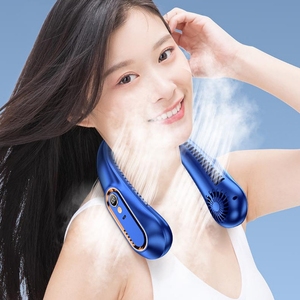 Cổ fan hâm mộ có thể sạc lại mùa hè hiển thị kỹ thuật số điện thông gió không cánh cổ fan hâm mộ cổ Cooler Fan - Product Image 5