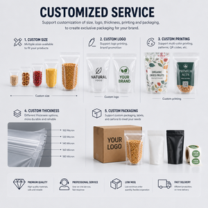 Bolsa con Cierre Vertical Personalizada para Envasado de Snacks, Dulces y Café, Bolsa Vertical de Grado Alimenticio con Diseño Personalizado - Product Image 4