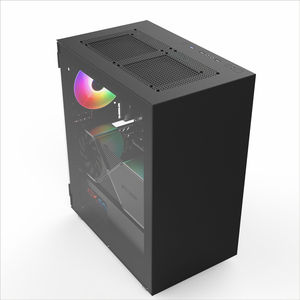 V650 negro OEM <span class=keywords><strong>Mini</strong></span> <span class=keywords><strong>ITX</strong></span> caja de la computadora de aluminio Micro ATX <span class=keywords><strong>PC</strong></span>/muebles de juegos/Torres de juego fresco con ventilador enfriador - Product Image 2
