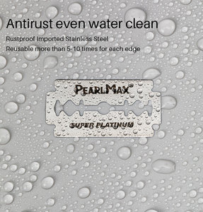 Pearlmax Bán Buôn Biểu Tượng Tùy Chỉnh Thương Hiệu Thép Không Gỉ Đôi Cạnh Lưỡi Dao An Toàn Dao Cạo Cho Nam Giới Khác Nhau Công Cụ Cạo Râu Lưỡi Cắt Tóc - Product Image 5