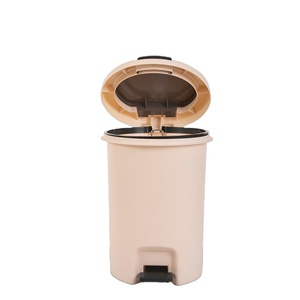 Bidone della Spazzatura Rotondo da 10L/15 <span class=keywords><strong>Litri</strong></span> con Pedale e Apertura Manuale, Contenitore per Rifiuti in <span class=keywords><strong>Plastica</strong></span> con Coperchio - Product Image 1